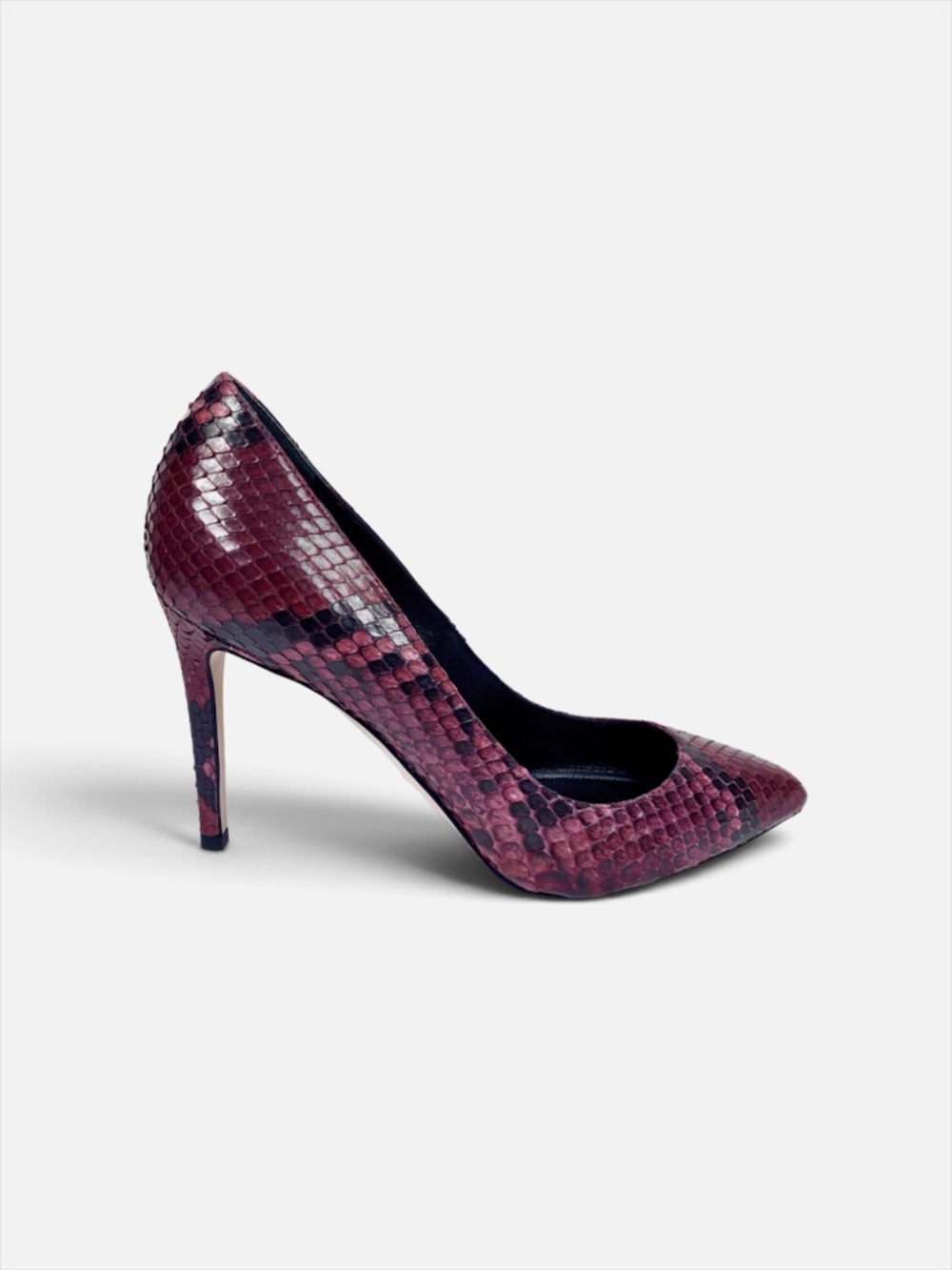 Gucci Women Fuchsia Python Leather Pumps Heels EU 35 Made in Italy NIB